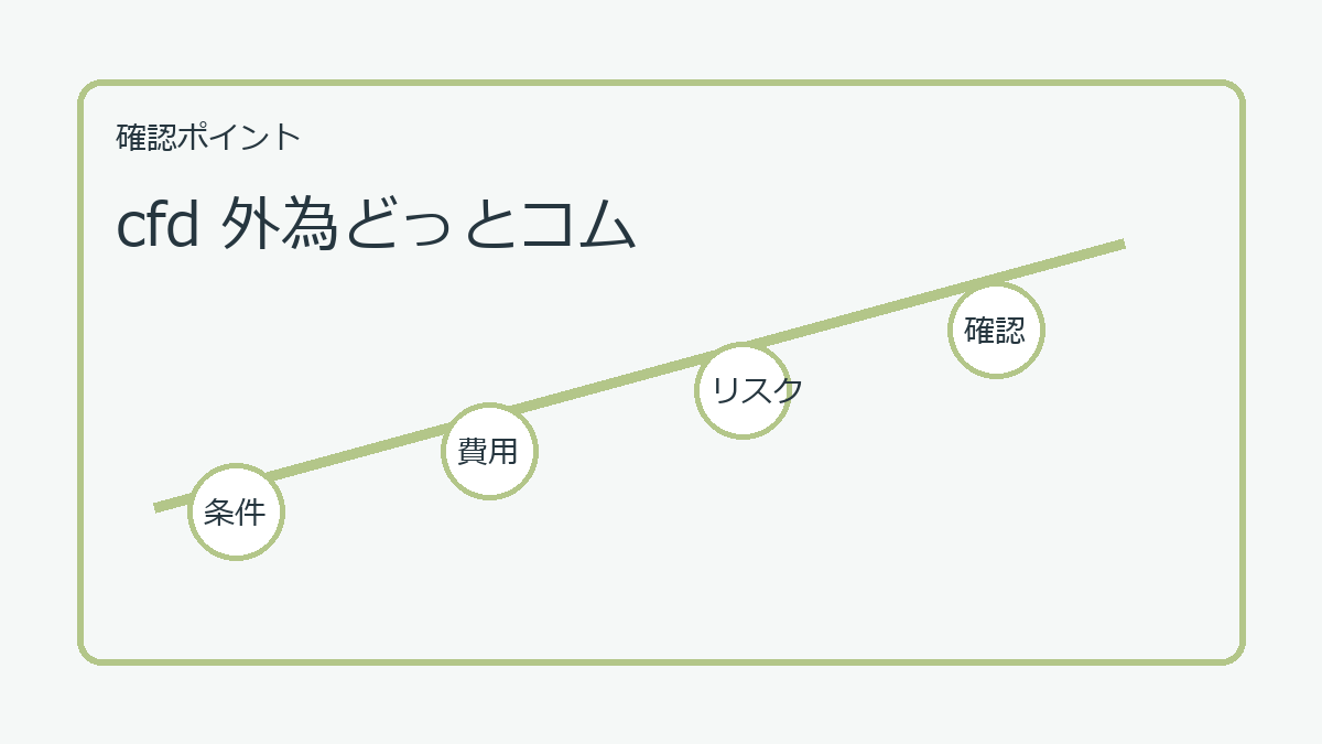 外為どっとコムCFDの口座開設前チェックポイント