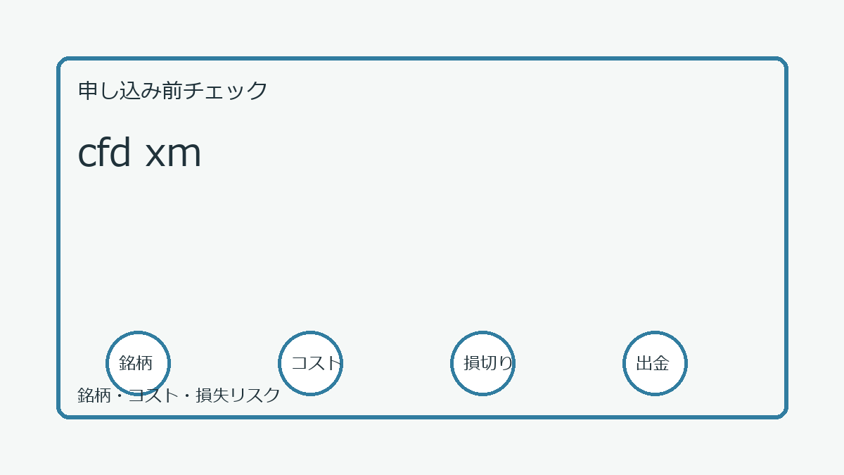 cfd xmの口座開設前チェックポイント